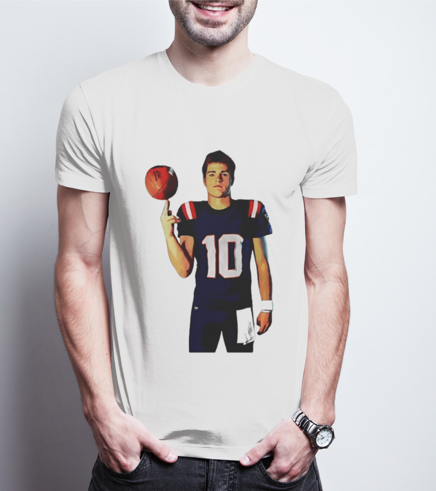 Drake Maye M.N.E.G.A. New England Patriots Football 10 T-Shirt