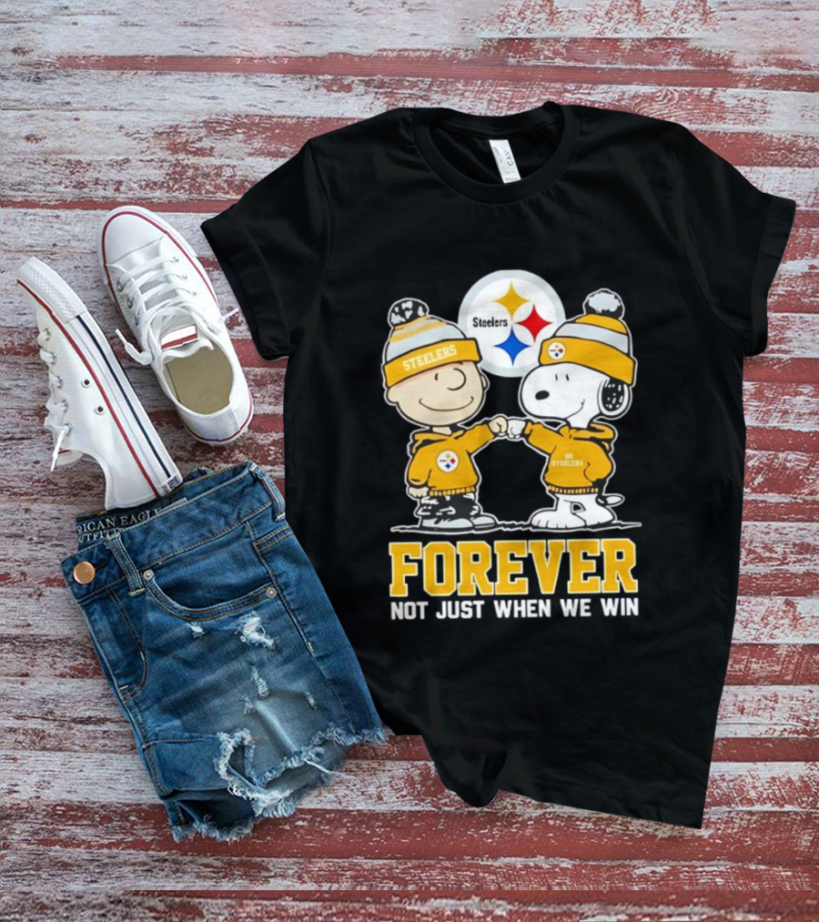 Peanut Snoopy Charlie Brown Steelers Forever Not Just When We Win T-Shirt