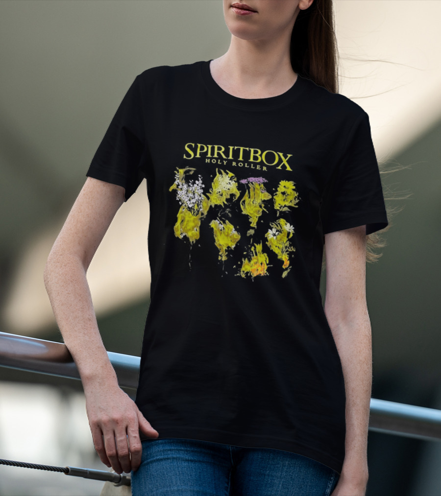 SPIRITBOX Holy Roller Yellow Floral T-Shirt