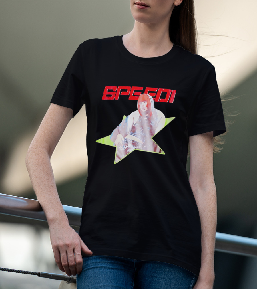Lisa X AlterEgo Speedi Red Text Star T-Shirt