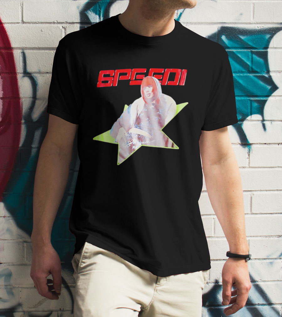 Lisa X AlterEgo Speedi Red Text Star T-Shirt