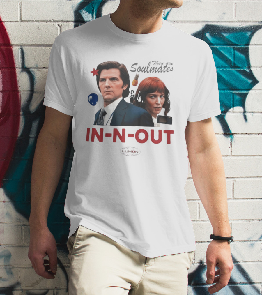 Severance They Are Soulmates IN N OUT Retro Style Pop Culture Reference T-Shirt