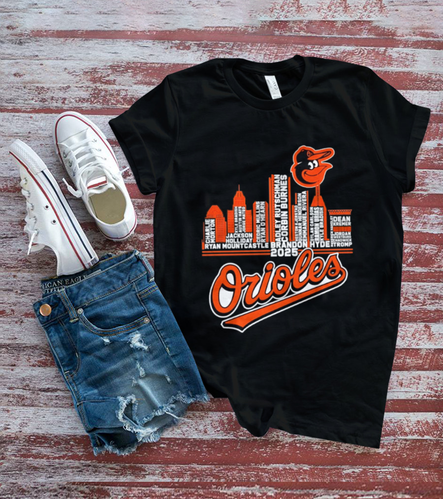 Baltimore Orioles City Skyline 2025 T-Shirt