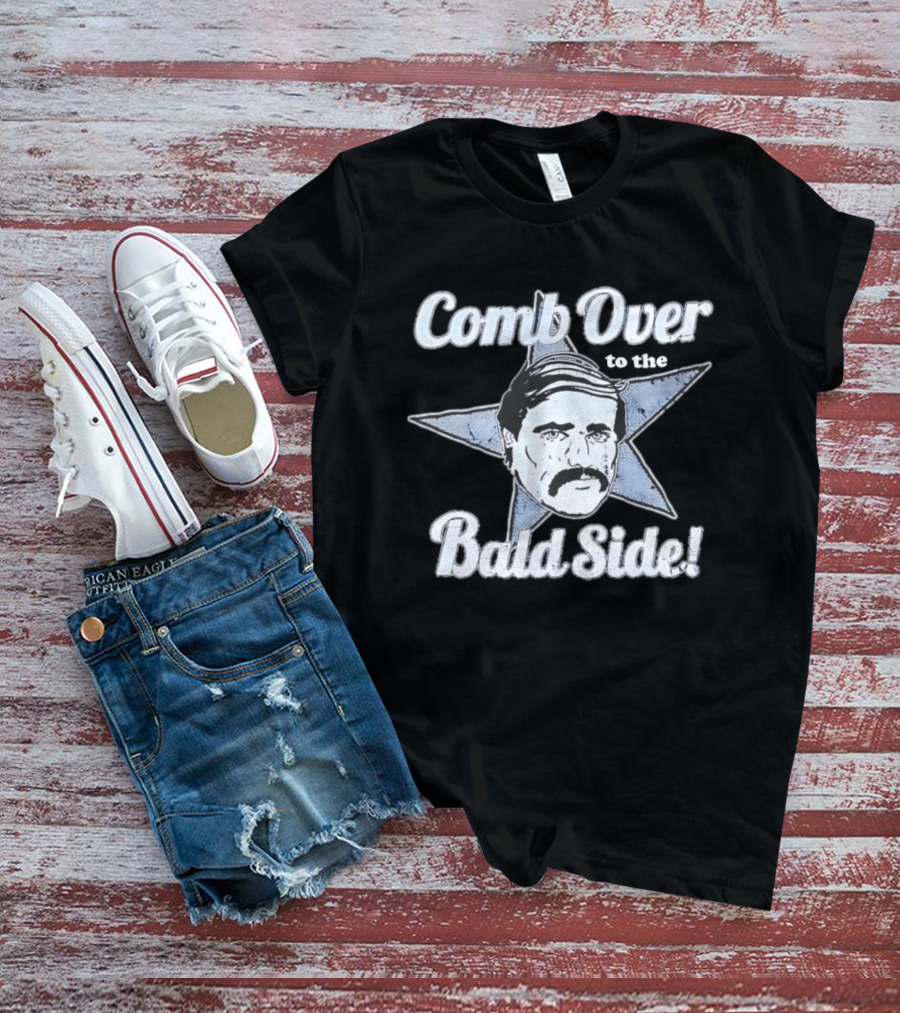 Comb Over To The Bald Side Star Face Comb Comb T-Shirt