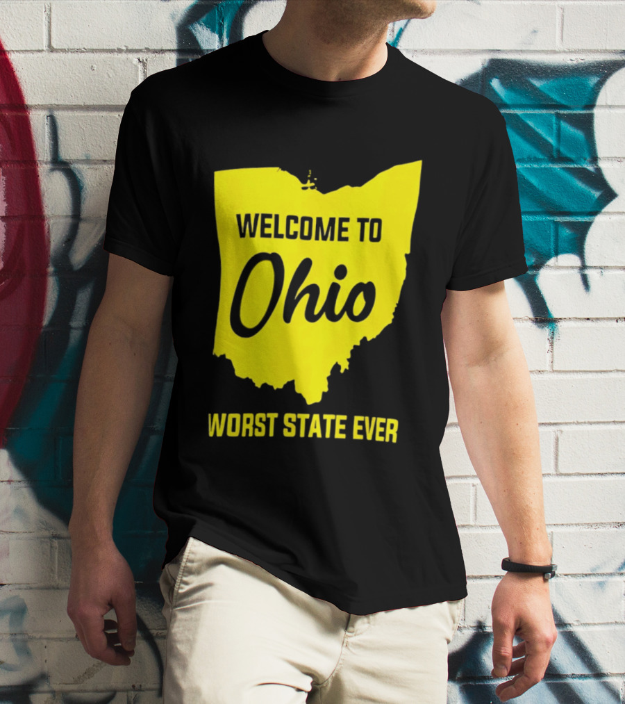 Welcome To Ohio Worst State Ever Map T-Shirt