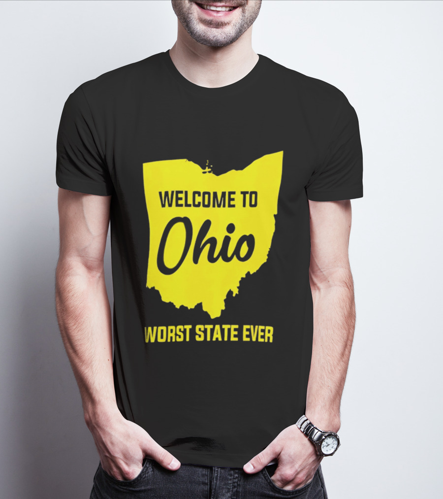 Welcome To Ohio Worst State Ever Map T-Shirt