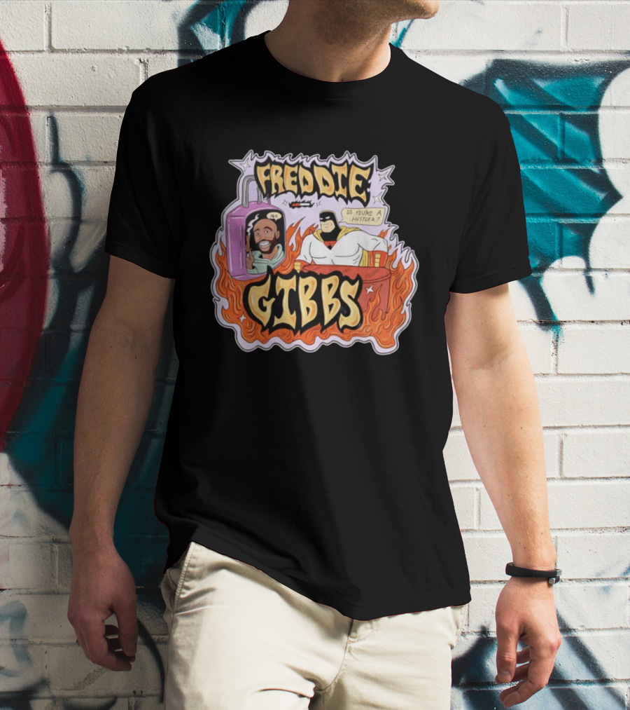 Freddie Gibbs Cartoon Space Ghost So You're A Hustler Flame T-Shirt