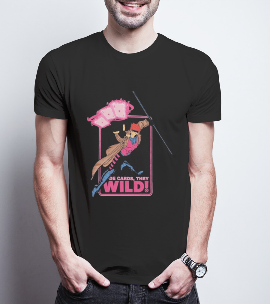 X Men 97 De Cards They Wild Aces Gambit Playing Cards T-Shirt
