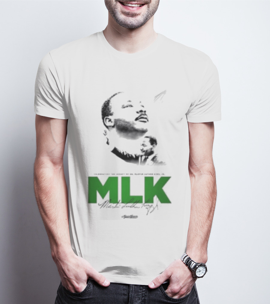 MLK Dr Martin Luther King Jr Bold Green T-Shirt