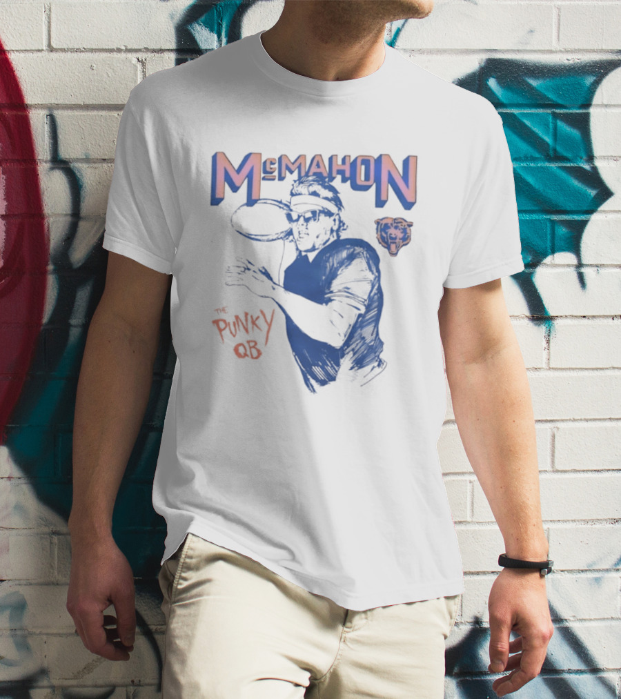 Jim McMahon Chicago Bears The Punky QB McMahon Bears T-Shirt