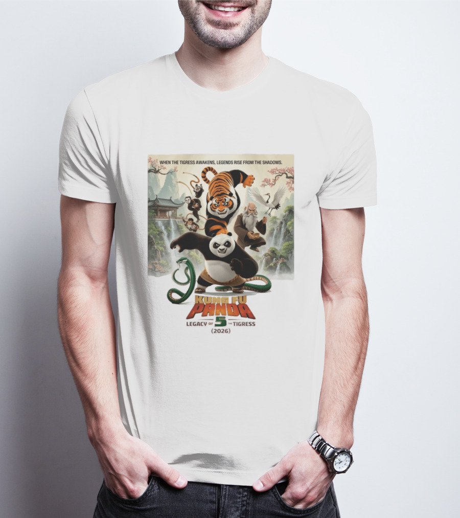 Kung Fu Panda 5 Legacy Of The Tigress 2026 When The Tigress Awakens Legends Rise T-Shirt