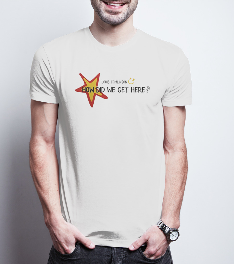 Louis Tomlinson How Did We Get Here Star Smiley 2026 World Tour T-Shirt