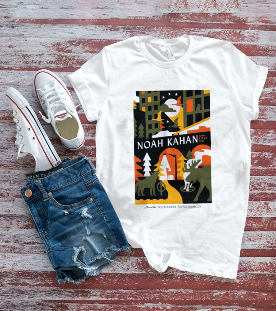 Noah Kahan April 6 14 16 2024 Toronto Wildlife Cityscape T-Shirt