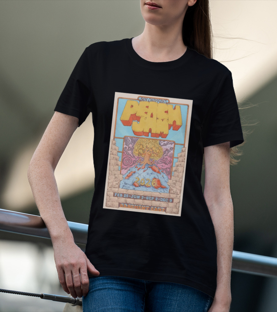 Ben Chapman Peach Jam 2026 Basement East Feb 25 Jun 3 Sep 2 Dec 9 T-Shirt