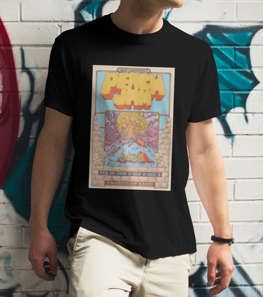 Ben Chapman Peach Jam 2026 Basement East Feb 25 Jun 3 Sep 2 Dec 9 T-Shirt