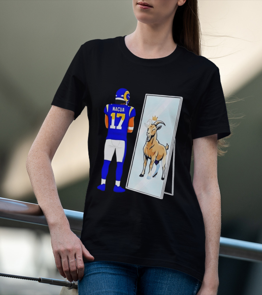 Puka Nacua 17 Los Angeles Rams Mirror Goat Crown T-Shirt