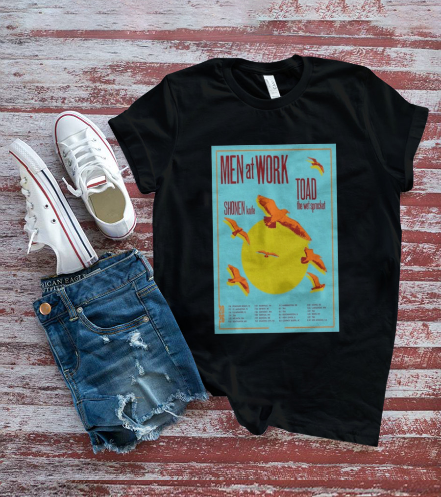 Men At Work Shonen Knife Toad The Wet Sprocket Summer Tour 2026 Dates And Locations T-Shirt