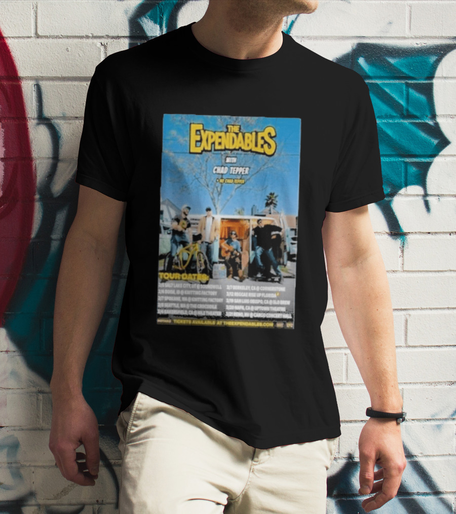 The Expendables Chad Tepper Tour 2026 Dates Salt Lake City Berkeley Reggae Rise Up T-Shirt