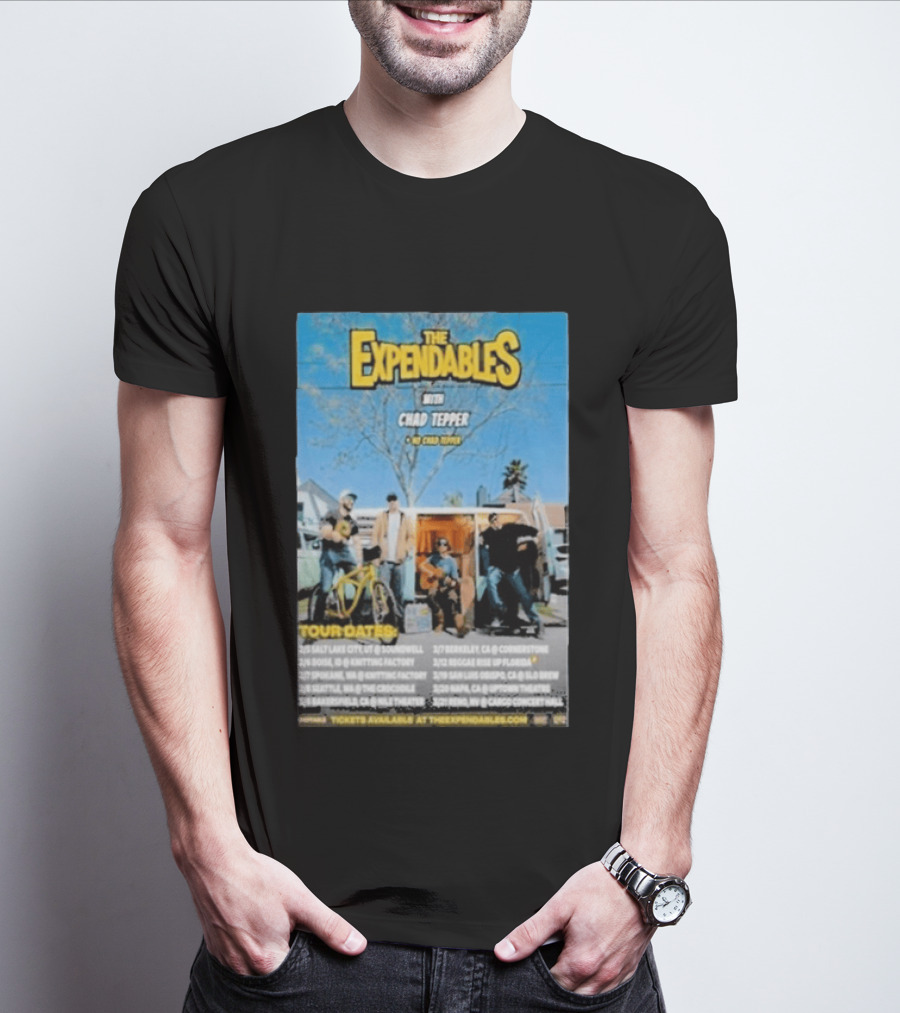 The Expendables Chad Tepper Tour 2026 Dates Salt Lake City Berkeley Reggae Rise Up T-Shirt