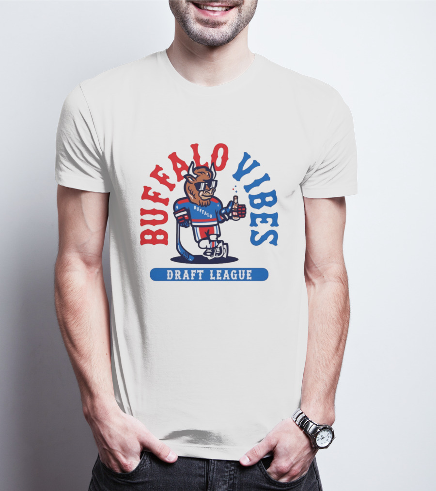 Buffalo Vibes Hockey Draft League Retro Style Buffalo T-Shirt