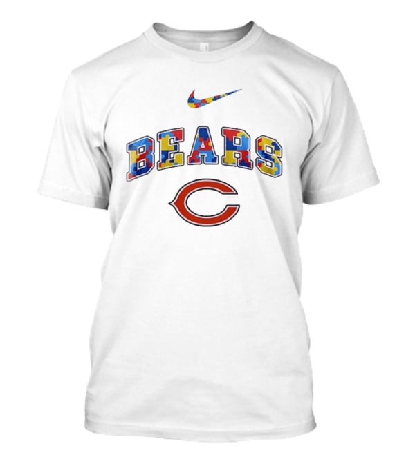 Chicago Bears Autism Awareness Puzzle Nike Accept Understand Love T-Shirt