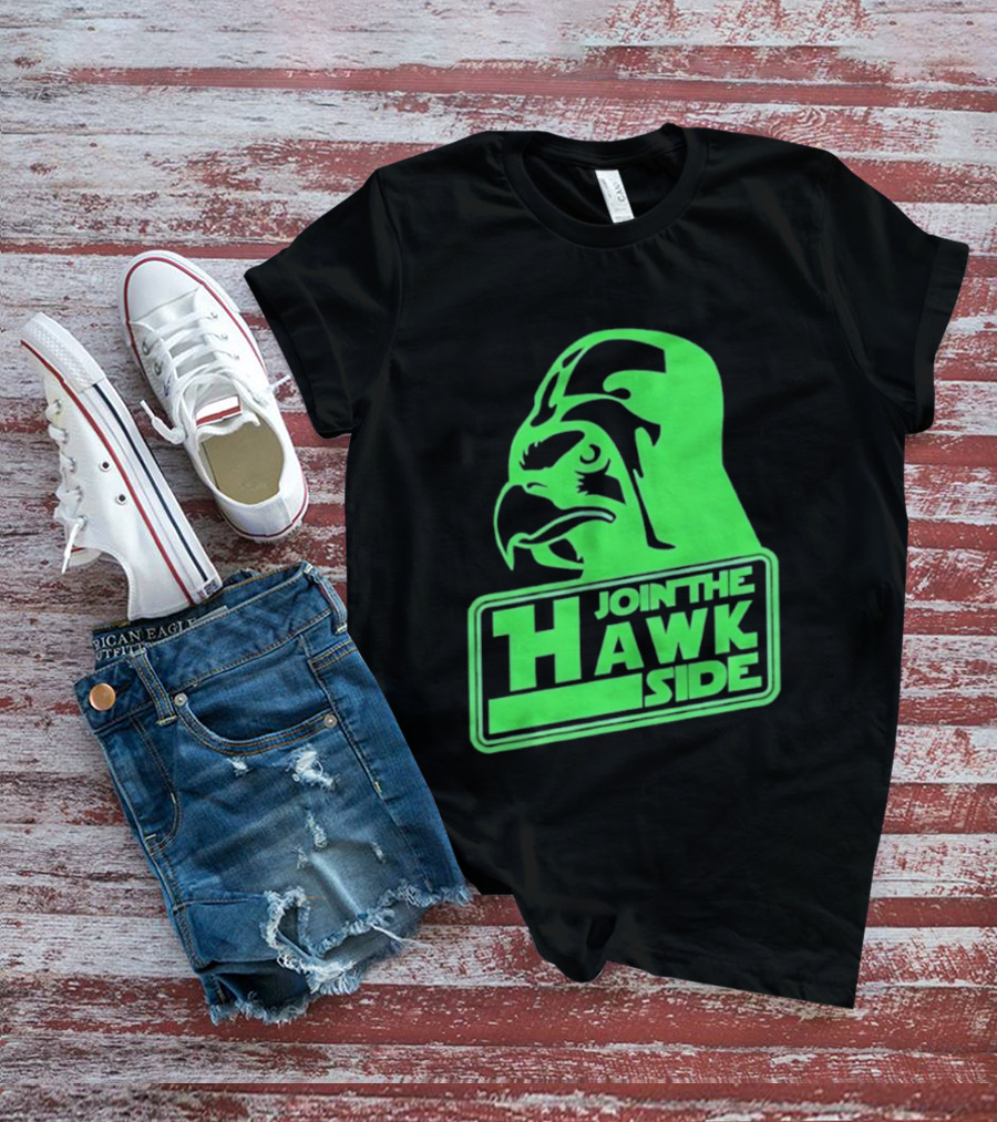 Join The Hawk Side Classic Iconic Green Hawk Face T-Shirt