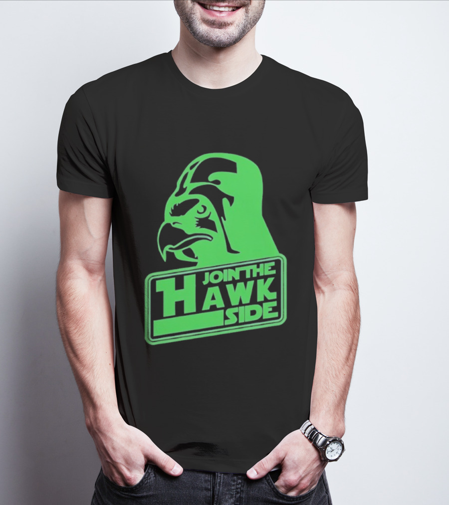 Join The Hawk Side Classic Iconic Green Hawk Face T-Shirt