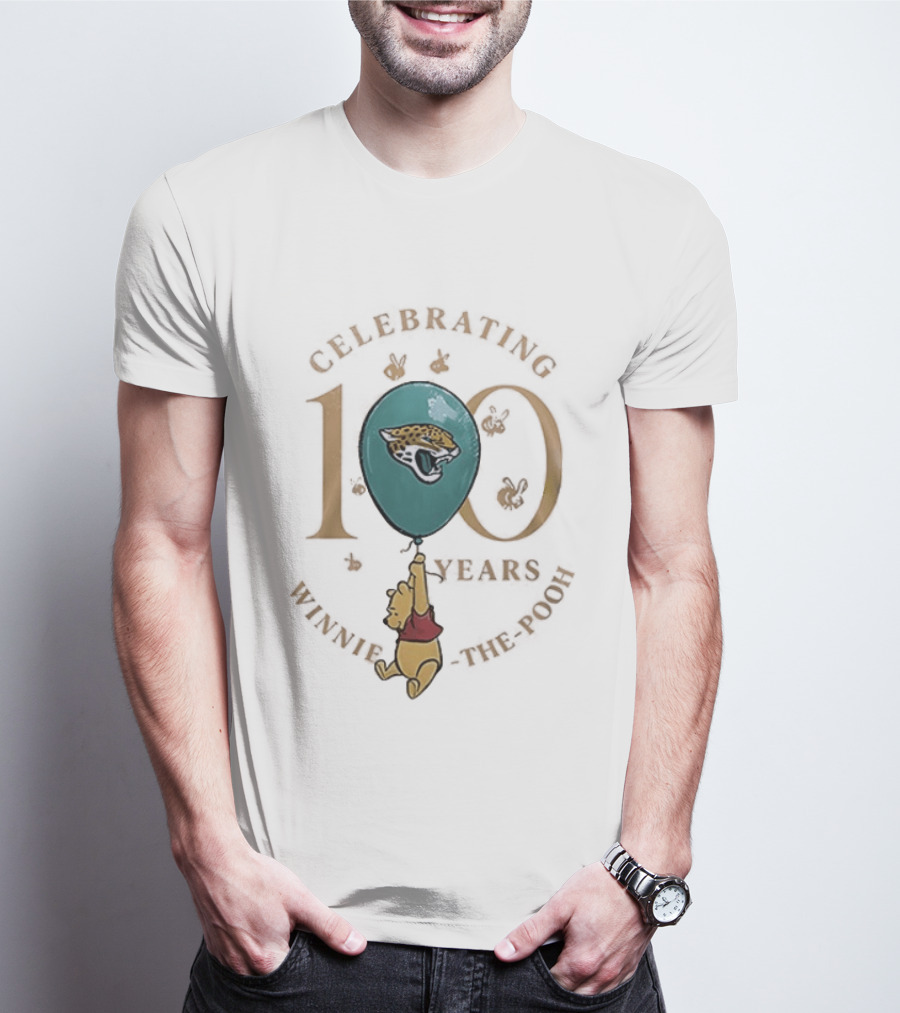 Celebrating 100 Jacksonville Jaguars Winnie The Pooh Anniversary T-Shirt