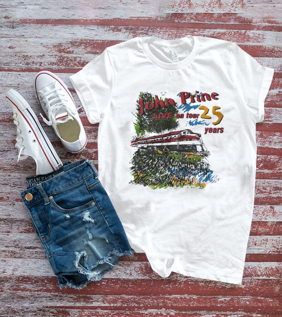 John Prine Live On Tour 25 Years Train T-Shirt