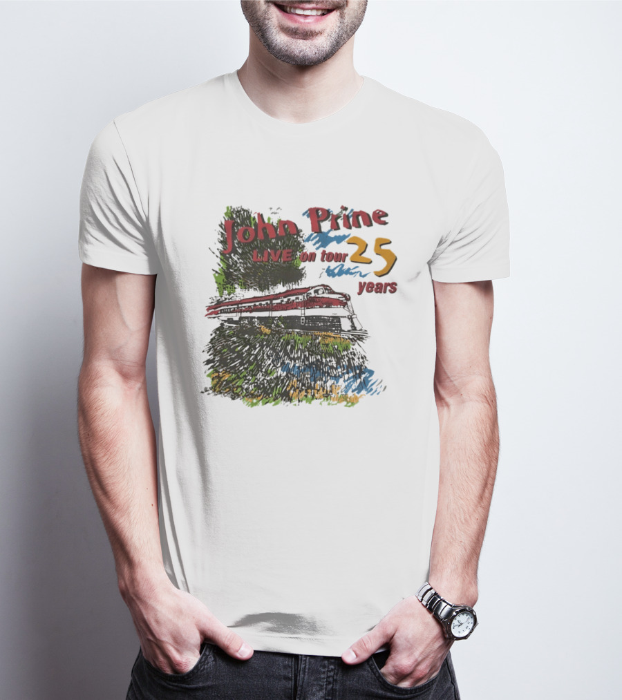 John Prine Live On Tour 25 Years Train T-Shirt