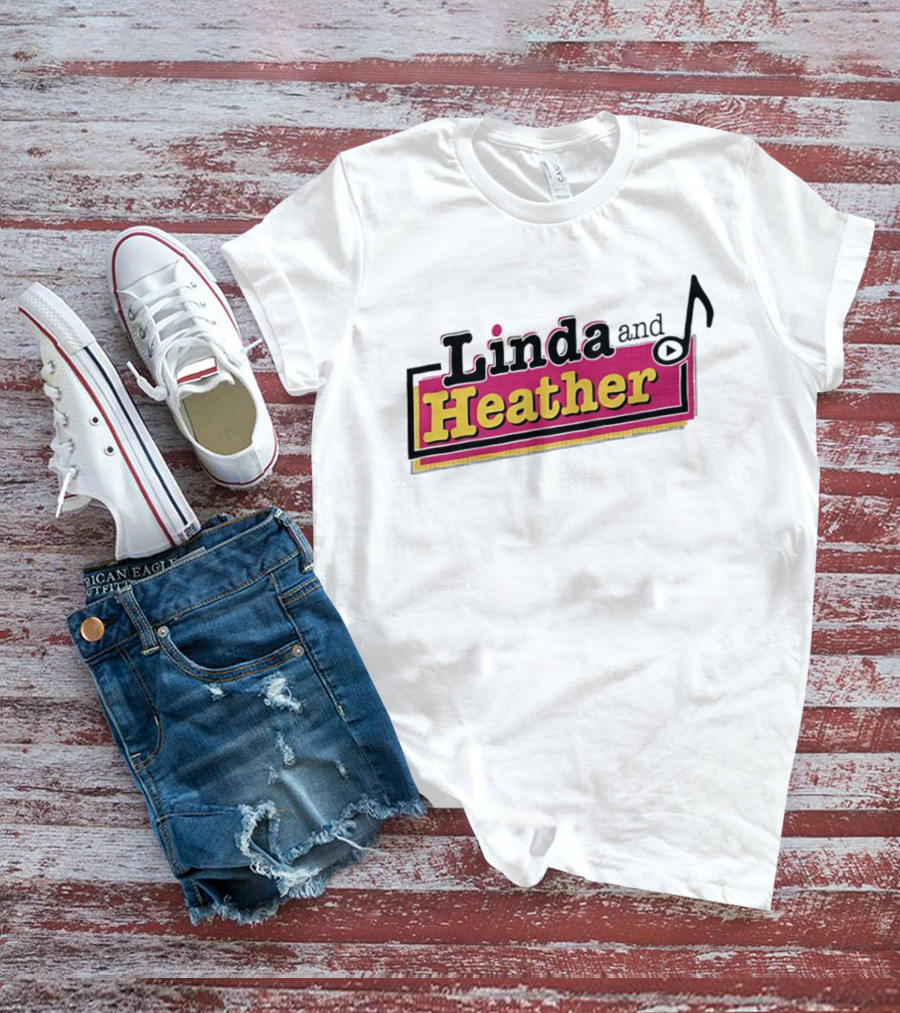 Linda And Heather Baseball Text Vintage Retro Block T-Shirt