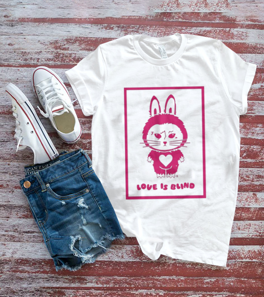 Love Is Blind Cute Bunny Heart Eyes T-Shirt
