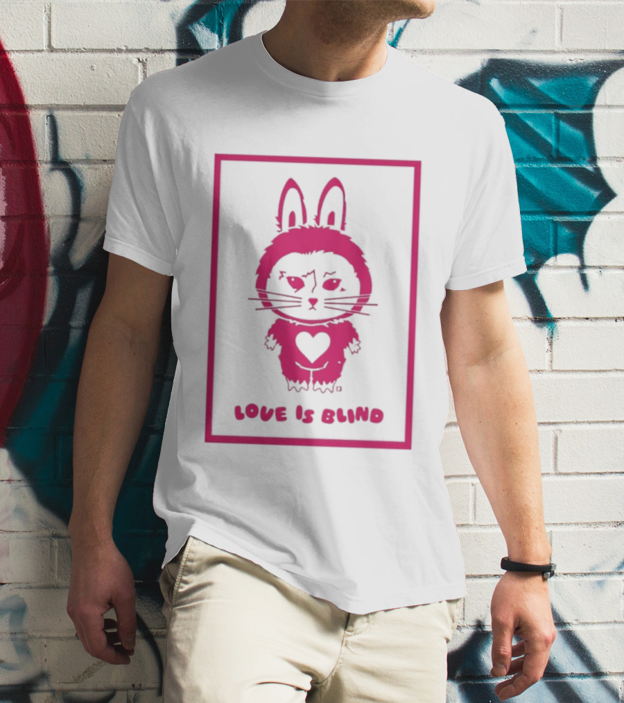 Love Is Blind Cute Bunny Heart Eyes T-Shirt