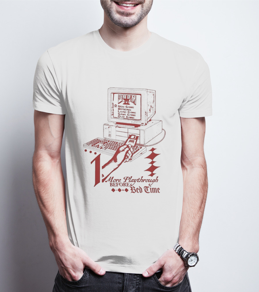 More Playthrough Before Bed Time Retro Gaming Console T-Shirt