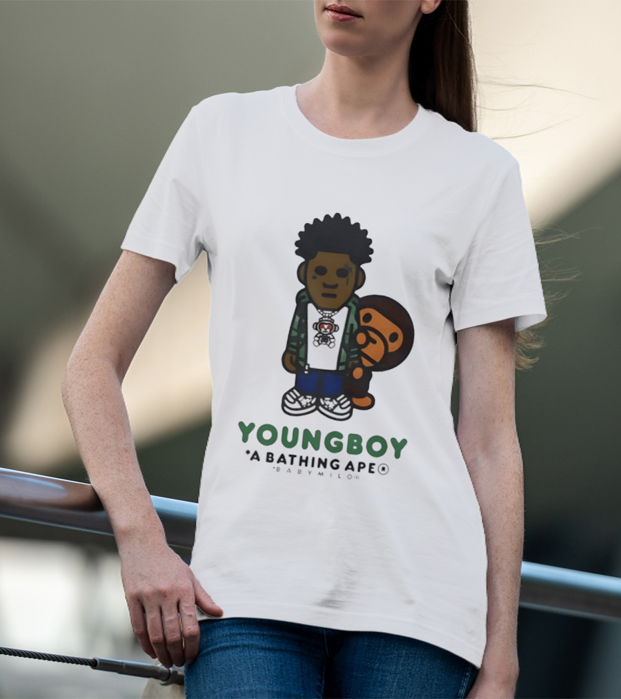 NBA YoungBoy BAPE Milo Collaboration A Bathing Ape T-Shirt