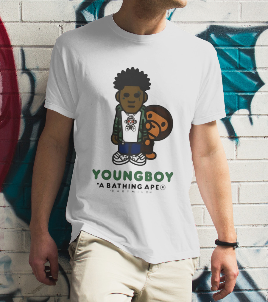 NBA YoungBoy BAPE Milo Collaboration A Bathing Ape T-Shirt