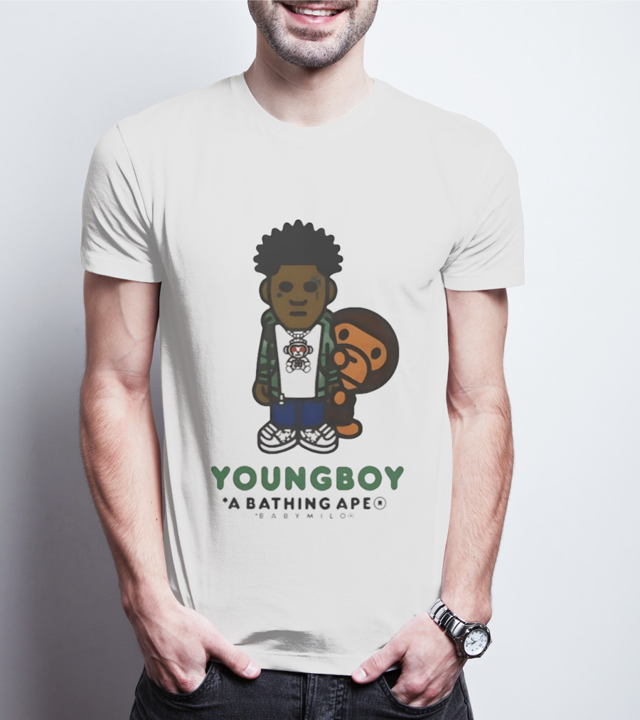 NBA YoungBoy BAPE Milo Collaboration A Bathing Ape T-Shirt