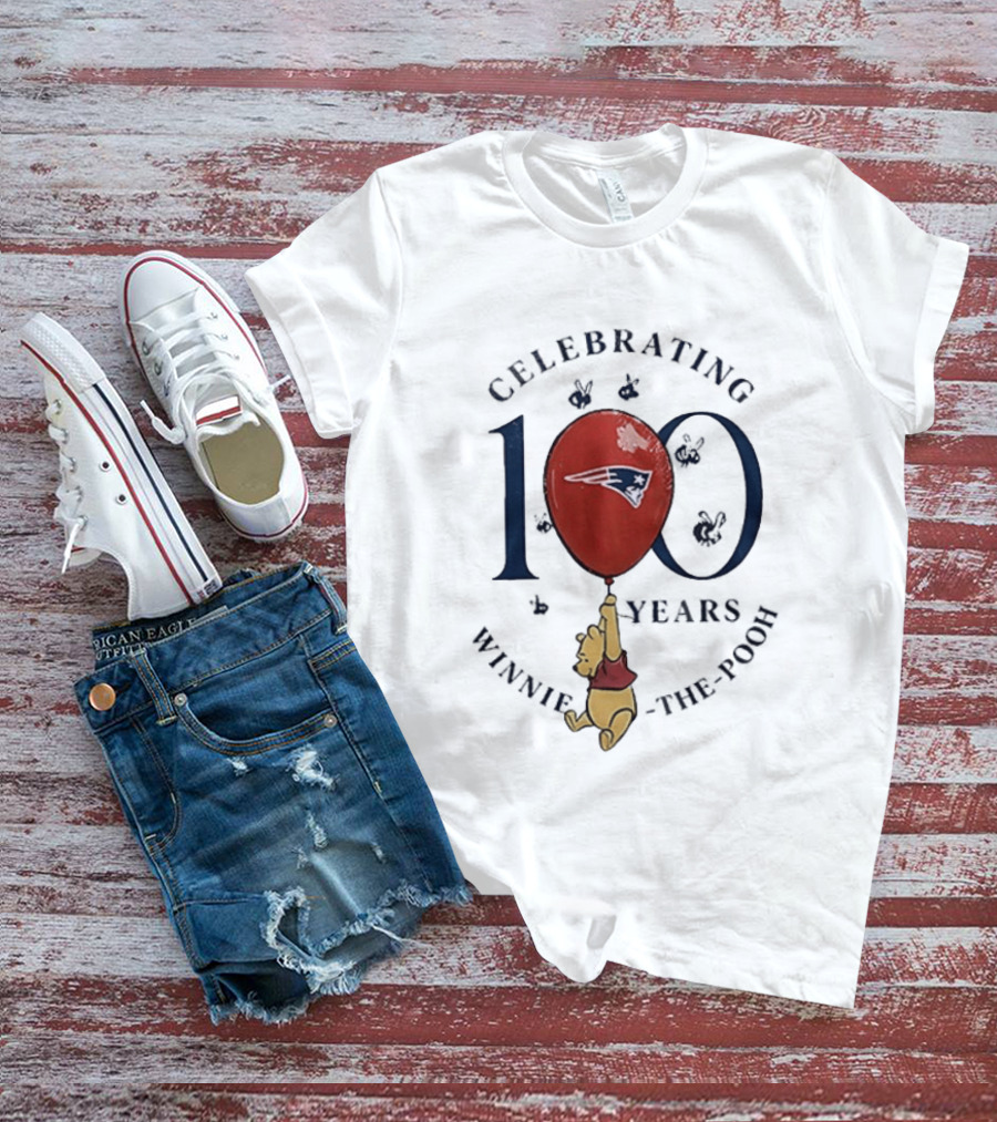 Celebrating 100 Years Winnie The Pooh New England Patriots T-Shirt