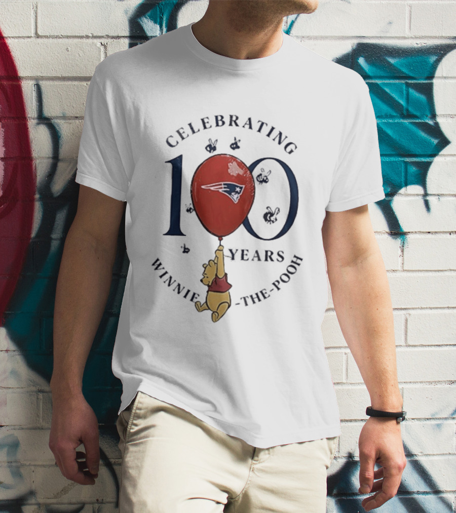 Celebrating 100 Years Winnie The Pooh New England Patriots T-Shirt