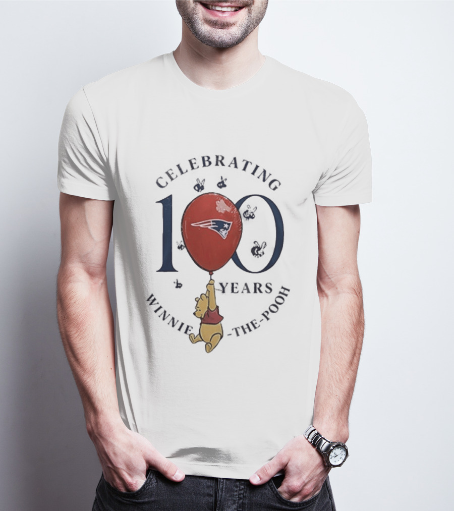 Celebrating 100 Years Winnie The Pooh New England Patriots T-Shirt