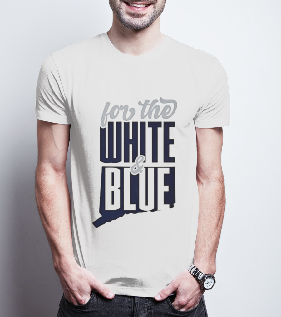 UConn Huskies For The White And Blue T-Shirt