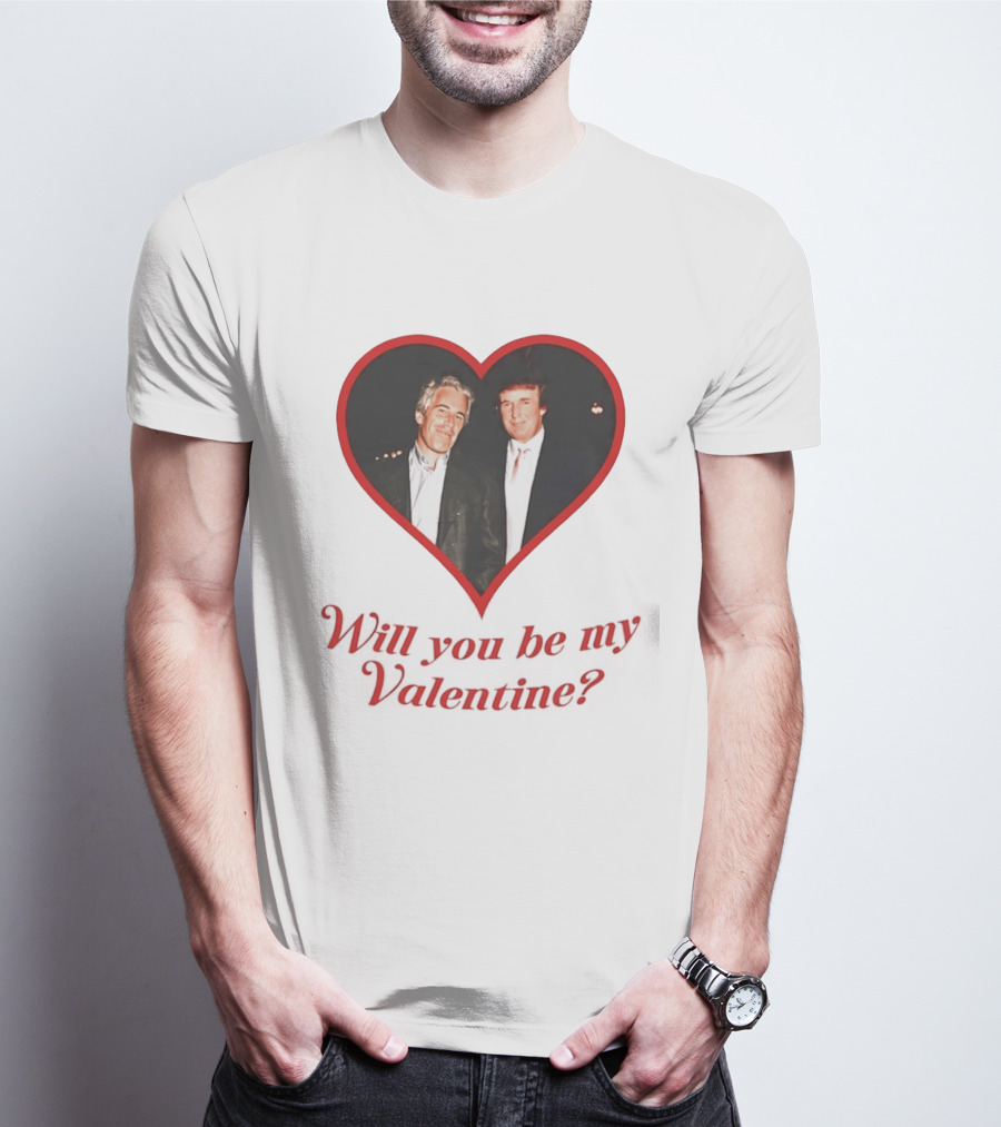 Will You Be My Valentine Heart Frame T-Shirt