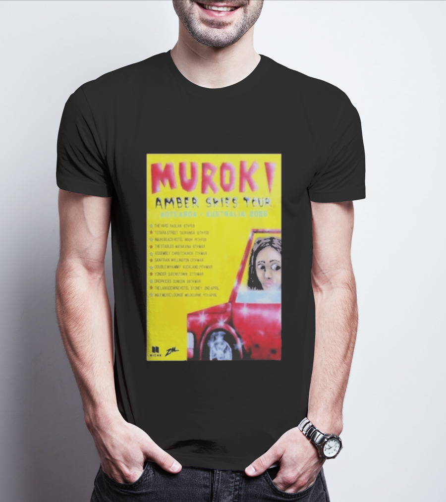 Muroki Amber Skies Tour Aotearoa Australia 2026 T-Shirt