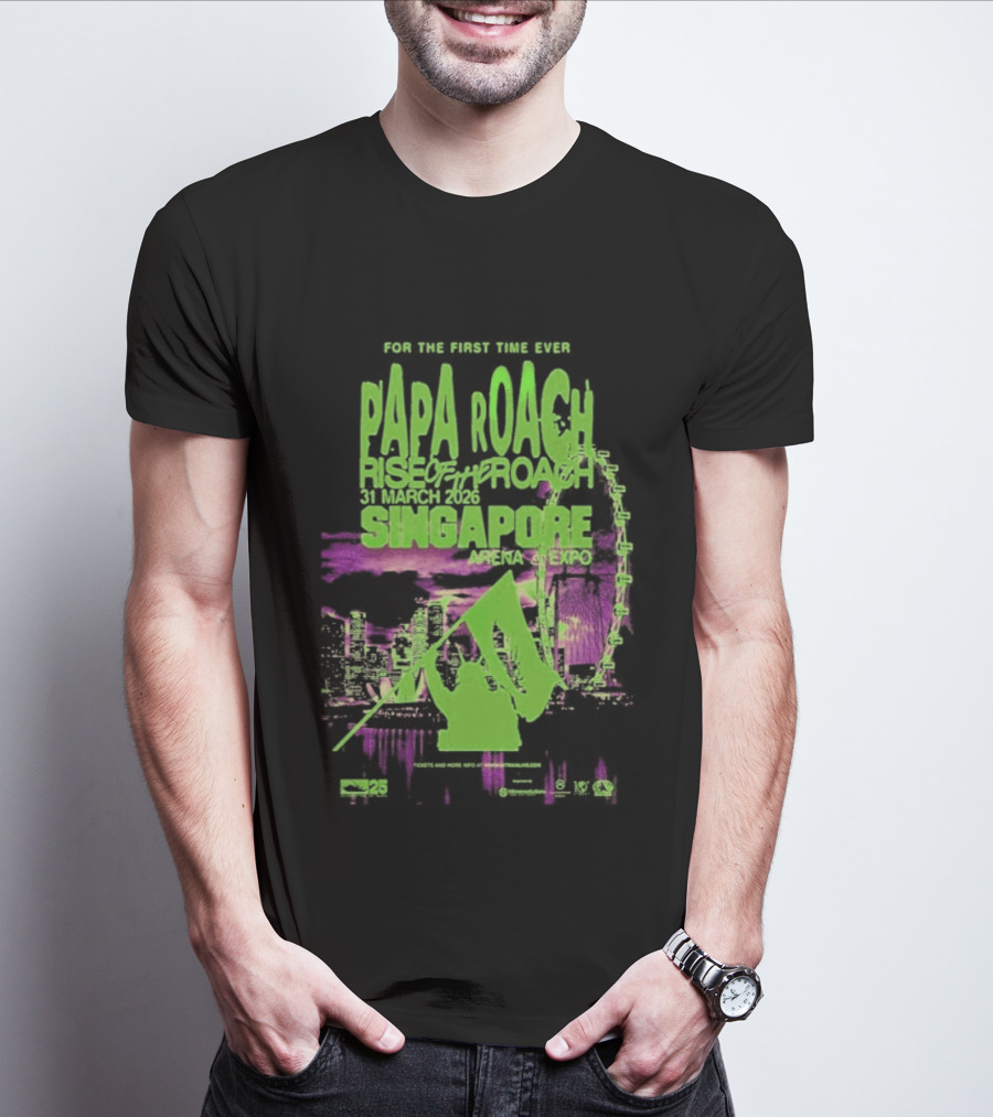 Papa Roach March 31 2026 Singapore T-Shirt