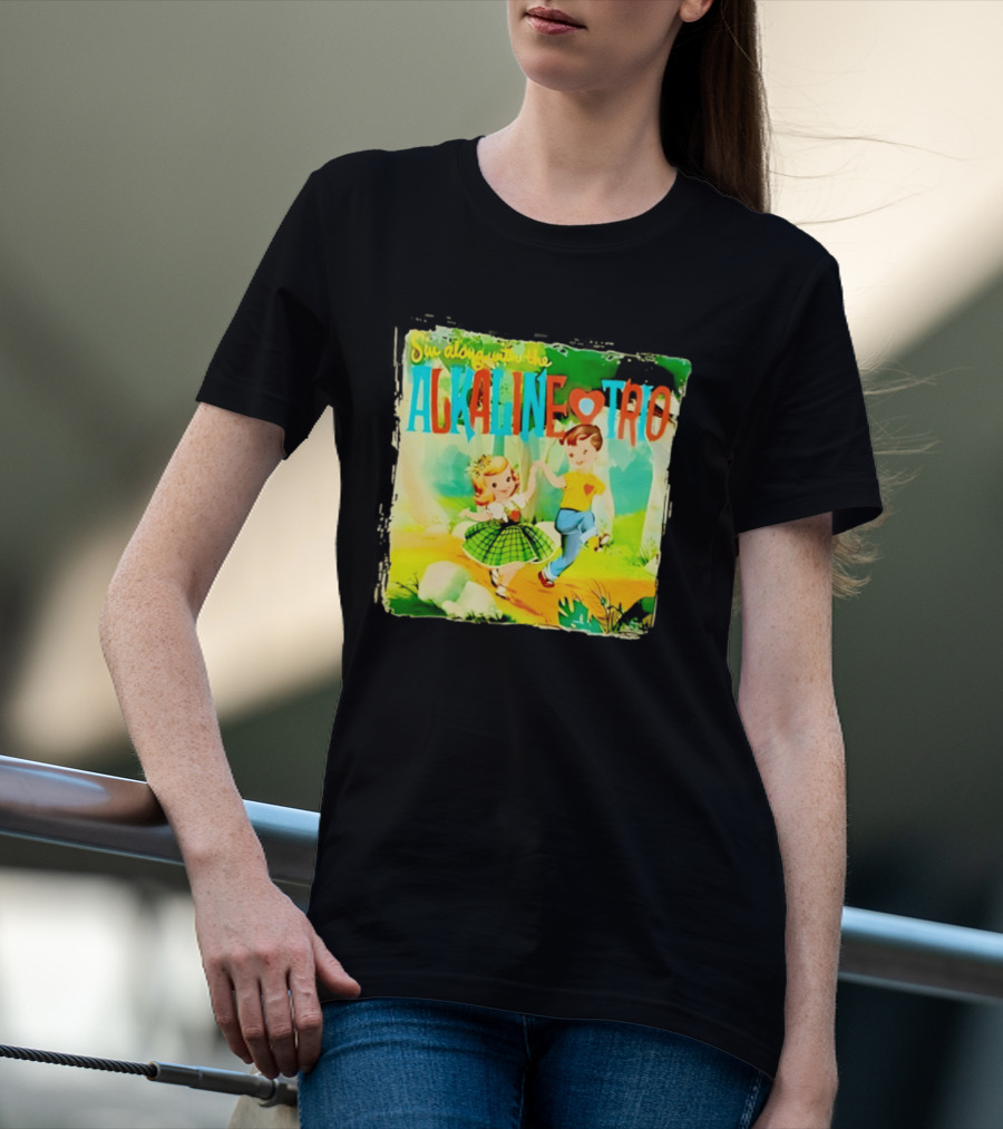 Sin Along With The Alkaline Trio Vintage Cartoon T-Shirt
