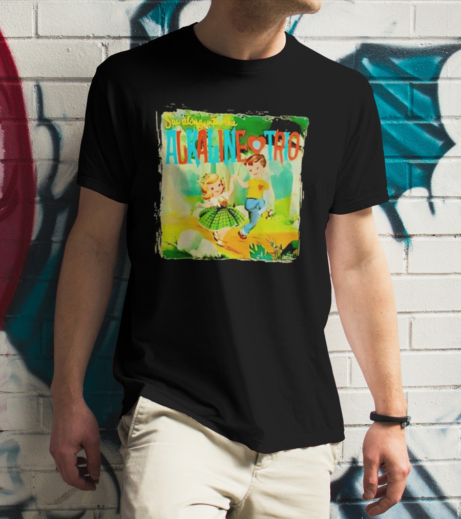 Sin Along With The Alkaline Trio Vintage Cartoon T-Shirt