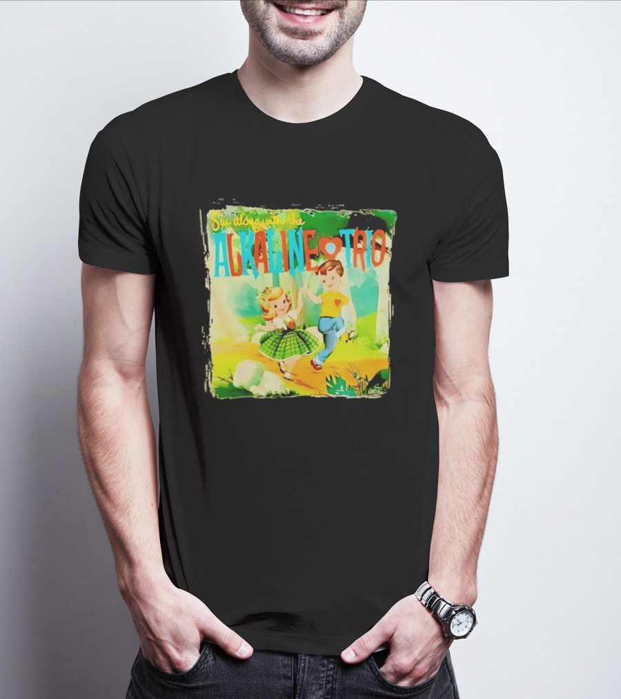 Sin Along With The Alkaline Trio Vintage Cartoon T-Shirt