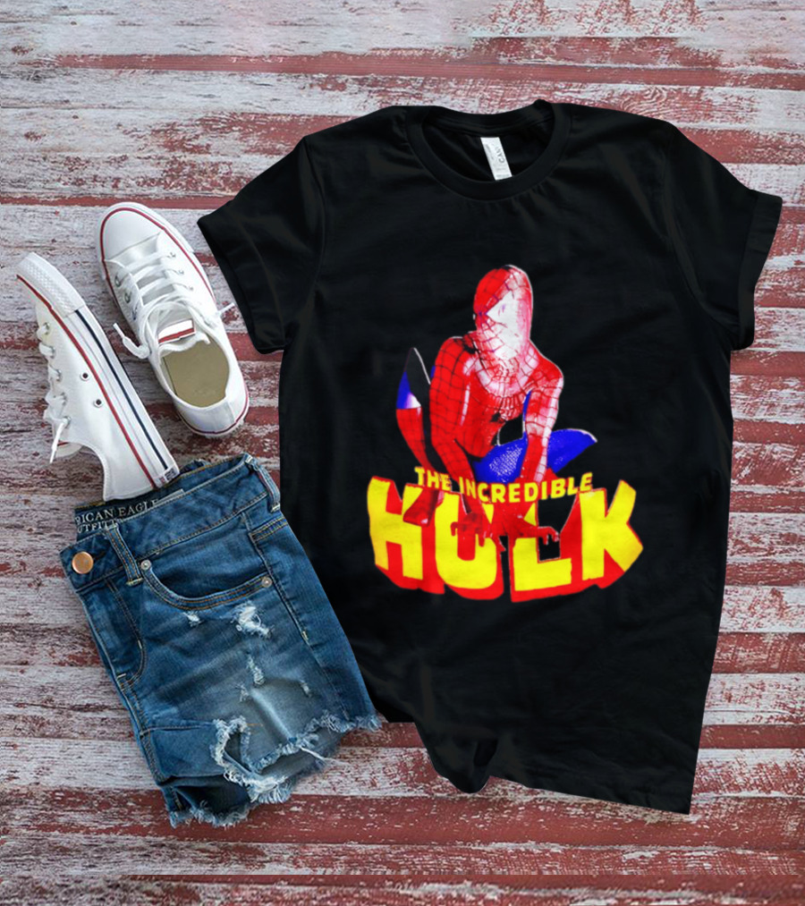 Spider Man The Incredible Hulk Crossover Marvel Mashup T-Shirt