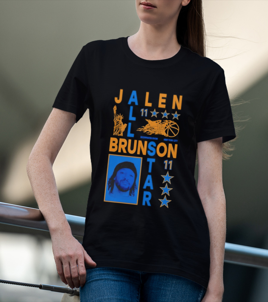 Jalen Brunson 11 NY Knicks All Star Basketball Stars T-Shirt