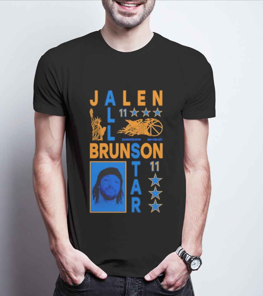 Jalen Brunson 11 NY Knicks All Star Basketball Stars T-Shirt